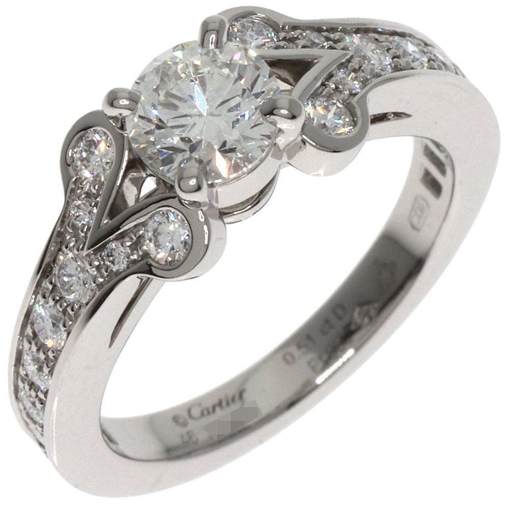 CARTIER Authentic Silver Diamond Ring #46 - Picture 2 of 9